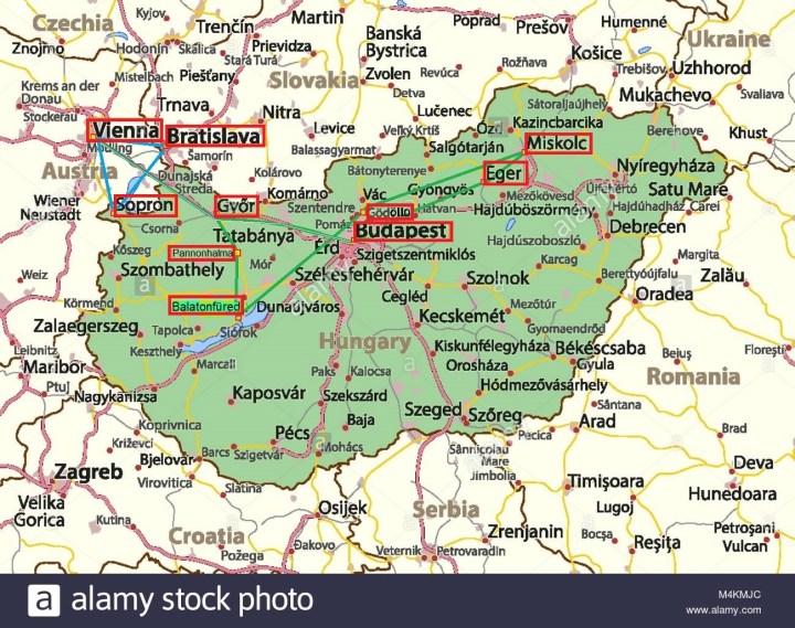 VIAJE 2014 MAPA DE HUNGRIA